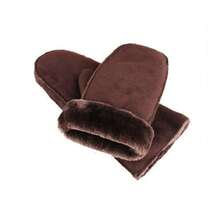 Winter Lady Mittens Warm Imitation Sheepskin Gloves - MABN - View 4