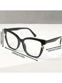 Gafas decorativas de marco colorido retro para mujer, sin receta, accesorio de moda imprescindible VSXJ - Rojo - Ver 4