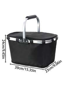 Bolsa aislada portátil para exteriores, de gran capacidad, de material grueso, impermeable, resistente a la suciedad y al desgaste, adecuada para camping, conducción, senderismo y otras actividades al aire libre. Plegable y compacta, esencial para viajes al aire libre. Ligera y resistente a los desgarros. - color sólido - Ver 10