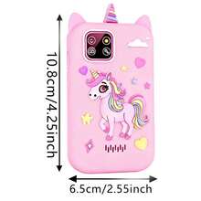 适合3-10岁男孩女孩的圣诞节/生日礼物，2.8英寸触摸屏儿童学习手机玩具，带双摄像头、游戏和音乐播放器，粉色 - 彩色 - 查看 10