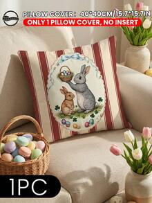 1/2/4件装柔软舒适的装饰枕套，透气亲肤，带拉链方便清洗，适用于沙发/卧室/客厅，是婚礼/节日的理想礼物，不含枕芯。 - 彩色 - 查看 22