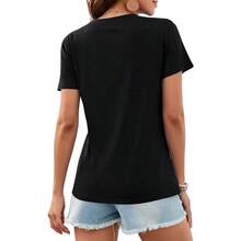 Vintage Band Shirt For Women Retro Rock And Roll Graphic Tee Country Music Concert T Shirt Casual Short Sleeve Tops - 黑色4 - 查看 5