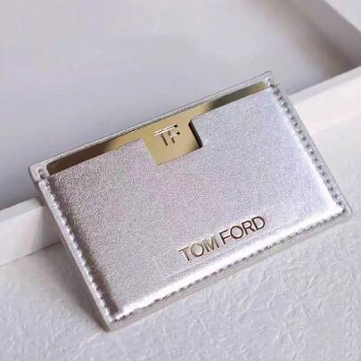 Tom Ford Luxury Slim Card Holder With Built-In Mirror, Unique Design Unisex Card Wallet Gift