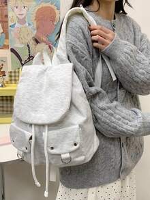 Women's High-Quality Retro Striped Functional Backpack, Large Capacity Casual Daypack - A - View 8