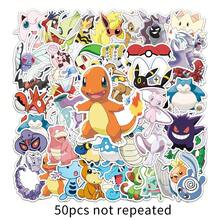 50PCs Waterproof Vinyl Pokemon Pikachu Stickers - Cute Cartoon Patterns, Suitable For Notebooks, Water Bottles, Skateboard, Helmet, Scrapbooks, Etc. - Single Piece - View 1