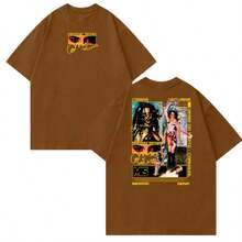 Unisex T-Shirt With Marina Sena 007 Print, Casual Summer T-Shirt, High Quality, On  - Immediate Shipping. - Rỉ Nâu - Xem 1