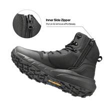 Botas Tácticas Militares para Hombre Botas de Senderismo Ligeras y Cómodas Vanguard Wide - Negro - Ver 5