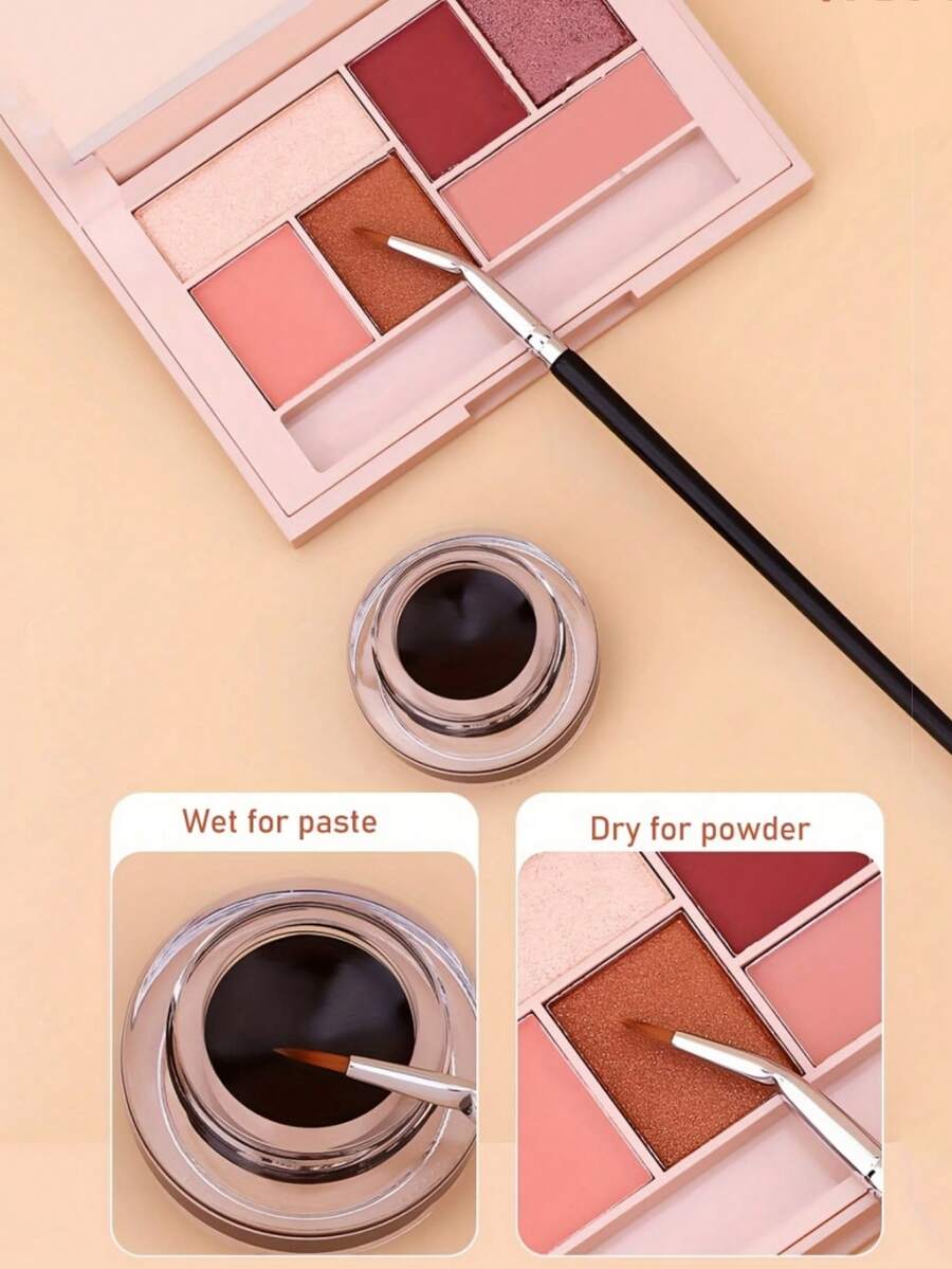 5PCS Curved Eyeliner Brush Multifunctional Makeup Angled Eyeliner Brush Tool, Suitable For Concealer And Ultra-Fine Eyeliner Makeup Tools ﻿ - Multicolor - View 1