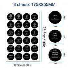 1 Set Multifunctional Kitchen Spice Jar Labels, Waterproof And Oil-Proof Washable Spice Jar Labels (Jars Not Included) - Multicolor - View 6