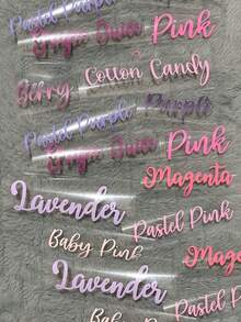 Personalized Transfer Stickers, Stickers, Name Stickers, Handmade, Handwritten, Gift Stickers, Raised Self-Adhesive Labels, Shiny, Suitable For Personal Items, Gift Boxes Decoration, Multi-Functional, Gift Ideas - Multicolor - View 3