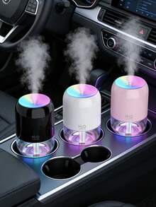 One 200ml Car Spray Humidifier, Household Products Of Bedroom Humidifier, Three Colors Available, With Colorful Atmosphere Light And Night Light Functions, USB Power Supply, Water Free Automatic Power-Off, Touch Control Operation, Silent Operation, Simple Design, Natural Beauty, Small And Easy To Carry - Multicolor - View 11