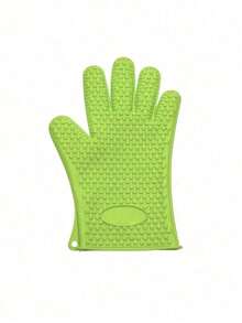 1只加厚硅胶手套，耐热硅胶手套，防水烤箱手套，适用于烹饪、烘焙、烧烤、家务清洁 - 彩色 - 查看 12