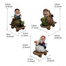 Conjunto de 1 Estátua de Fada em Resina Prateada com Miniaturas de Tartaruga, Pato e Caracol - Perfeita para Jardins de Fadas, Decoração Externa e Presentes de Ação de Graças, Estátuas Divertidas de Gnomos de Jardim, Decoração de Mesa para Pátio, Presentes com Estatuetas de Animais, Adequada para Decoração de Jardim de Fadas, Decoração de Natal e Dia dos Namorados - Scooter Anão - Ver 3