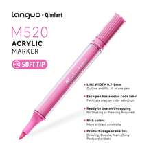 languo 丙烯颜料马克笔套装，柔软尼龙笔尖，适用于岩石彩绘、DIY工艺品和艺术创作 - 套裝 - 查看 1