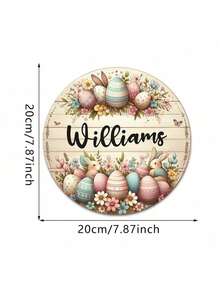 1pc Exquisite Easter Bunny & Egg Wooden Pendant Decor, Colorful Floral Pattern, Suitable For Rustic Spring Home And Party Decoration, Easter Ornament - Multicolor-wooden Board - View 6