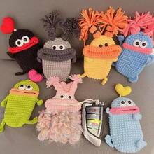 2026Funny Handmade Crochet Key Holder, 3.4" Handwoven Car Key Cover Case, Cute Pocket Lighters Bag Key Fob Cover Case (#21) At Men's Clothing Store - #21 - Xem 3