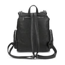 Big Studded Backpack Black Gothic Rucksack Drawstring Punk Daypack Travel Rivet Shoulder Purse - 黑色鉚釘抽繩 - 查看 5