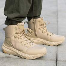 Botas Tácticas Militares para Hombre Botas de Senderismo Ligeras y Cómodas Vanguard Wide - Caqui - Ver 9