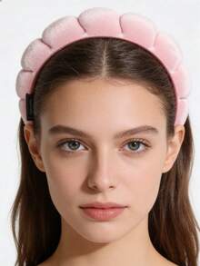 1件装女士高帮海绵针织云朵发箍 - 夏季洗面奶发饰 - 彩色 - 查看 5