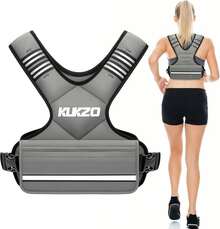 Chaleco con peso ajustable para mujer y hombre, 6-12 libras/12-8 libras/20-32 libras con 6 pesos de arena de hierro para entrenamiento de fuerza, rucking, correr, caminar, entrenamiento físico - Gris - Ver 13