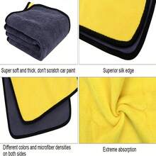 3pcs Car Washing Kit Car Care Cleaning Cloth/Car Wash Sponge/Microfiber Car Wash Mitt, Thickened Car Wash Towel, Car Washing Gloves - 3pcs Car Washing Kit - View 7