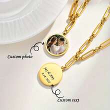 1PC Personalized Photo Custom Bracelet, Stainless Steel Heart-Shaped Bracelet, Round Custom Bracelet, Suitable For Both Men And Women, Valentine's Day, Custom Special Dates, Anniversary Gifts - Multicolored - View 10