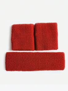 1 Bộ Băng đô và Băng cổ tay thể thao bằng vải bông mềm mại, phù hợp cho cả nam và nữ. - Nhiều màu - Xem 1