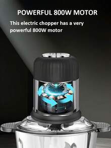Robot De Cocina 800w 2l Picar Moler Compacto - Plateado - Ver 8