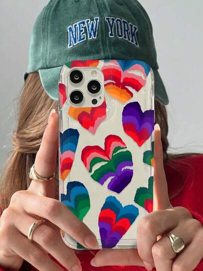 Colorful Flower Print Clear Case Compatible With IPhone 13/11/17/17pro/16/14/15/15pro/15 Plus/15 Promax/7plus/8plus/X/Xs Max/Xr/11pro/12pro/13pro/14pro/12mini/13mini/11promax/12promax/13promax/14promax/14plus/17pro Max/17Air/6/6s Plus/7/8/16Pro/16plus/16promax/Se2/17promax&Compatible With Samsung Galaxy/A54/A14/A12/A13/A15/A32/A33/A24/A52S/S20/S21/S22/S23/S24/S23Plus/S24ultra/S25/A15/A33/A23