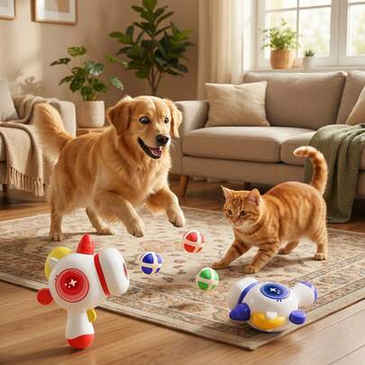 狗狗训练用抛球玩具，长款。 - 室内外皆可使用的互动游戏。 - 适合大、中、小型犬的互动式接球游戏。 - 锻炼身体，增进感情。