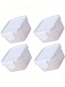 4 Piezas Mini Contenedores de Alimentos Mini Topper Lunch - Blanco - Ver 2