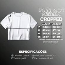 Women's Cropped Top, 100% Cotton, Basic, Plain, Round Neck. - 白色 - 查看 3