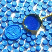 100颗带闪光的蜡封珠，适用于蜡封印章，是婚礼请柬、信封、信件、DIY工艺品和礼品包装的经典装饰。 - 100 PCS 珠光蠟粒 - 查看 18
