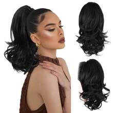 European And American Style Ponytail Wig, Short Curly Hair Half Bun Waterfall Clip-On Ponytail, Wholesale Fluffy Ponytail - Multicolor - View 16