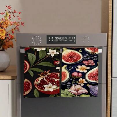 2/4/48pcs Spring & Summer Series Pomegranate & Fig Pattern Printed Kitchen Towels - Super Soft, Highly Absorbent Polyester Dish Towels & Hand Towels, Ideal For Holiday Decor, New Year Gifts, Kitchen Decor, Party Decorations