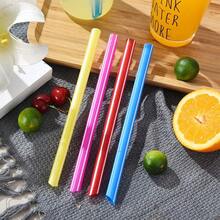 Extra Wide Rainbow Plastic Boba Tea Smoothie Straws, 1/2\ Wide X 8 1/2\ Long Large Fat Bubble Straws, Pack Of 100 - Rainbow - 查看 6