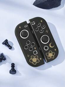 Ayotu Snake Skin Floral & Star Pattern Switch Protective Case, Suitable For New Switch 2 (2025)/Switch NS/Switch OLED, Can Be Used On Docking Station Without Removing, Universal Game Controller Protective Cover, Switch Gaming Accessories, Anti-Fall And Scratch, Romantic For Autumn/Winter, Back To School, Christmas, Valentine's Day Gift - Multicolor - View 16