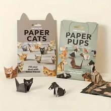 Creative Children's Handmade DIY Semi-Finished Geometric Origami Cats And Dogs Folding Paper DIY Paper - Multicolor - View 8
