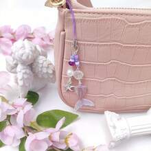 Y2K Cute Phone Charms Set - Aesthetic Cherry,Flower, Butterfly & Star Cell Phone Straps, Kawaii PhoneAccessories For Bag Keychain, , Camera Decor - 粉紅藍美人魚 - 查看 8