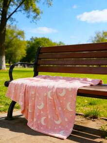 1 chiếc chăn phát sáng trong bóng tối dễ thương, chăn ném bằng vải flannel mềm mại với họa tiết sao và trăng, ấm áp và dễ chịu cho giường, ghế sofa, ghế tựa, thích hợp làm quà tặng du lịch, ngoài trời, sinh nhật hoặc kỷ niệm. - Nhiều màu - Xem 10