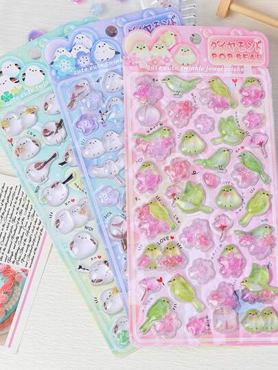 These Adorable 3D Cartoon Bird Decorations Are Perfect For Scrapbooking, Stationery Decoration, School Supplies, Craft Stickers, Diary Decoration, Computer Stickers, Phone Stickers, And Accounting Notebooks. They Are Also Great For DIY Journals, Office Supplies, And Back-To-School Items.