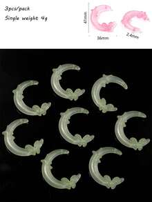 Acrylic Mermaid Moon Bead Big Moon Bead Pen Bead DIY Jewelry Accessories Bead Loose Bead - Multicolor - View 13