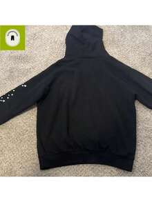 Black Spider Web Graphic Hoodie: Gothic Streetwear Pullover - màu đen - Xem 2