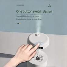 Nuevo humidificador de escritorio mini 3D con efecto de cascada de ósmosis inversa, funcionamiento silencioso para uso doméstico y de oficina, anti-gravedad - Humidificador antigravedad - blanco - Ver 7