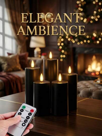 Bộ 2/3/4/5 nến không lửa, nến trụ LED có điều khiển từ xa và hẹn giờ 2/4/6/8 giờ, nến LED bấc 3D, nến không lửa nhấp nháy ngoài trời, chạy bằng pin, trang trí nhà cửa, trang trí bàn, trang trí ngày lễ, nến cầu nguyện, thích hợp cho Giáng sinh, Ngày lễ tình nhân, Halloween, nhà cửa, đám cưới, quà tặng, trang trí sinh nhật, tiệc tùng (Đường kính 2.2" x Cao 4"/5"/6")