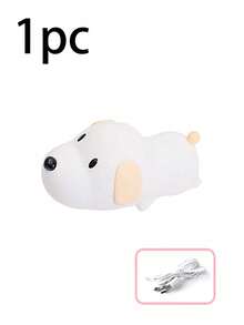 LED趣味傻狗拍手灯，创意新奇硅胶拍手小夜灯，适用于房间、客厅、书房、床头、日常照明、生日礼物，柔和持久暖光小夜灯 - 呆呆汪 - 查看 10