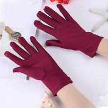 1 Pair 22cm Milk Silk Elastic Short Cycling Gloves, Suitable For Costume Play, Performance And Fashion Decoration Holiday Gloves - One Size - View 14