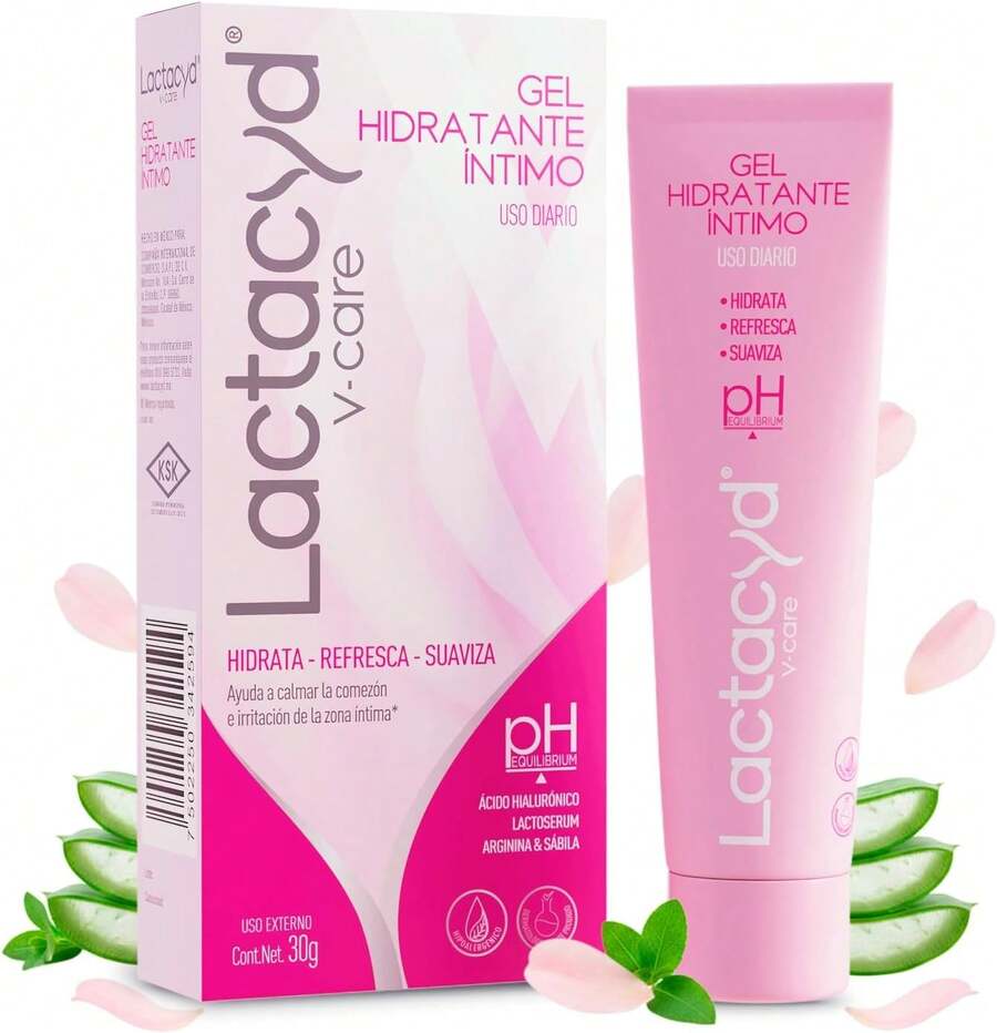 TendenciaLactacyd Gel Hidratante Íntimo V‑Care con ácido hialurónico, lactoserum, sábila y arginina; pH balanceado; hidrata, refresca, suaviza; base acuosa de rápida absorción; uso diario – 30 g |   1 paquete de calidad premium - 1 - Ver 1