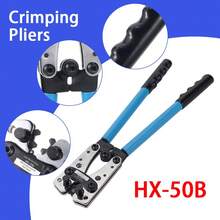 Assortment Car Auto Copper Ring Terminal Wire 140pcs HX-50B Crimp Connector Bare Cable Battery Terminals Soldered Connectors Kit Automotive Repair Hand Tools - HX-50B + 120 piezas - Ver 6