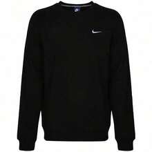 Sudadera Nike Club Ft con cuello redondo y tejido French Terry para hombre - Negro - Ver 9